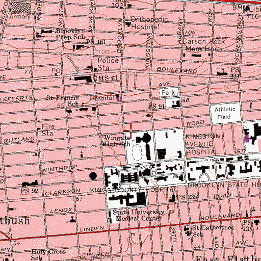 Topographic Map of Church of God of Prophecy, NY