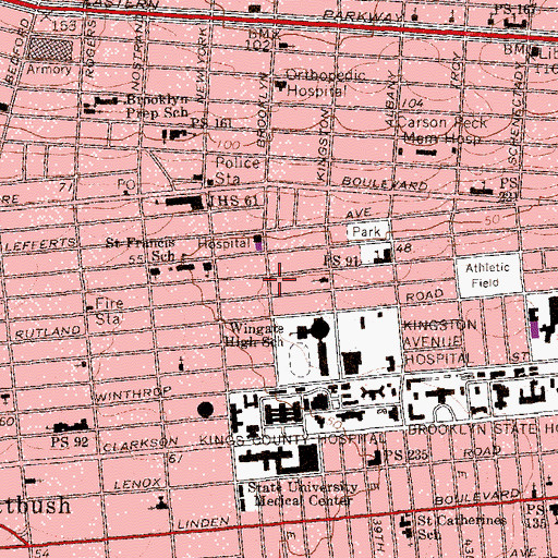 Topographic Map of Upper Room Church of the Nazarene, NY