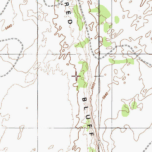Topographic Map of Red Bluff, AZ