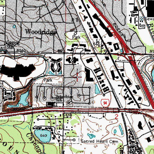 Topographic Map of Lee Acres, IL