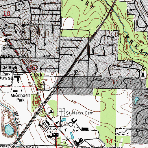 Topographic Map of Timber Ridge, IL
