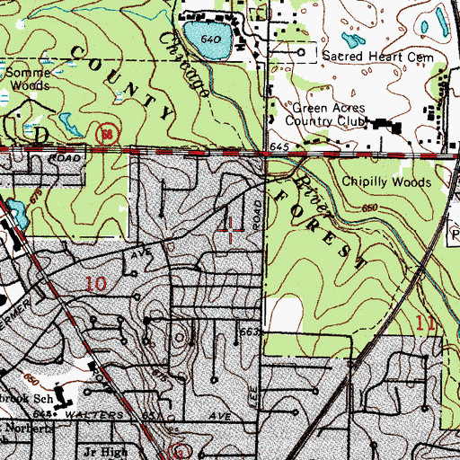 Topographic Map of Red Haw Ridge, IL