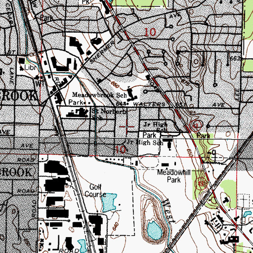 Topographic Map of Sycamore Lane, IL