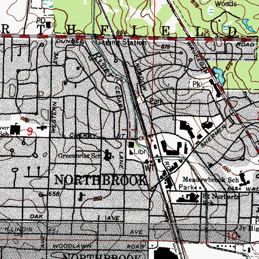Topographic Map of Meyer's Subdivision, IL