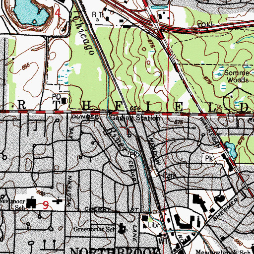 Topographic Map of Fair Meadows, IL