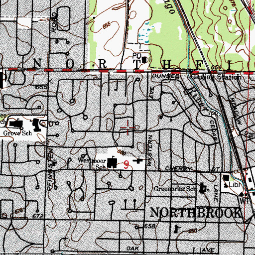Topographic Map of Saint Stephens Green, IL