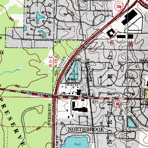 Topographic Map of Picardy Circle, IL