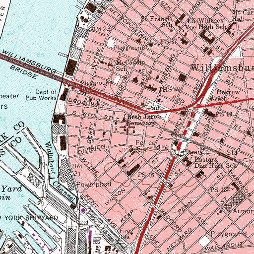 Topographic Map of Congregation Beth Israel, NY