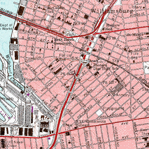 Topographic Map of Congregation Bnai Israel, NY