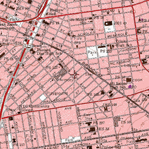 Topographic Map of Harmony Triangle, NY