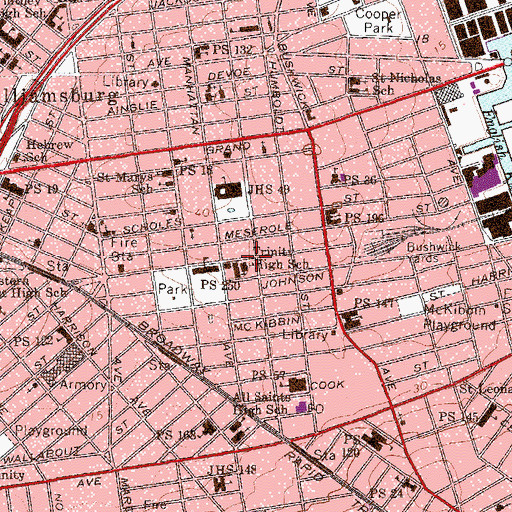 Topographic Map of Holy Cross Convent, NY