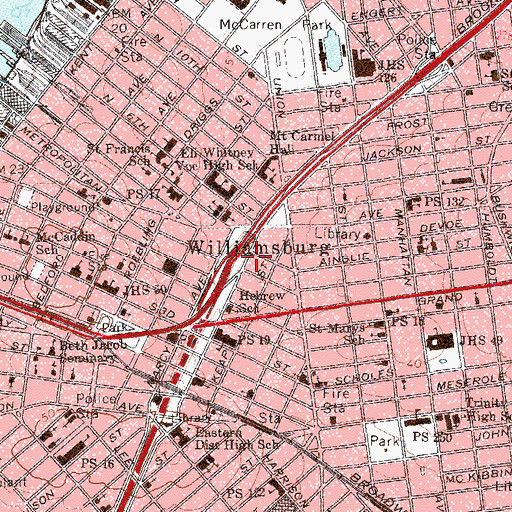 Topographic Map of Consolidated Edison Ainslie Street Sub-Station, NY