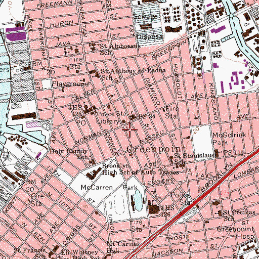 Topographic Map of Church of the Redemption, NY