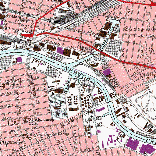 Topographic Map of Greepoint Marine Transfer Station, NY
