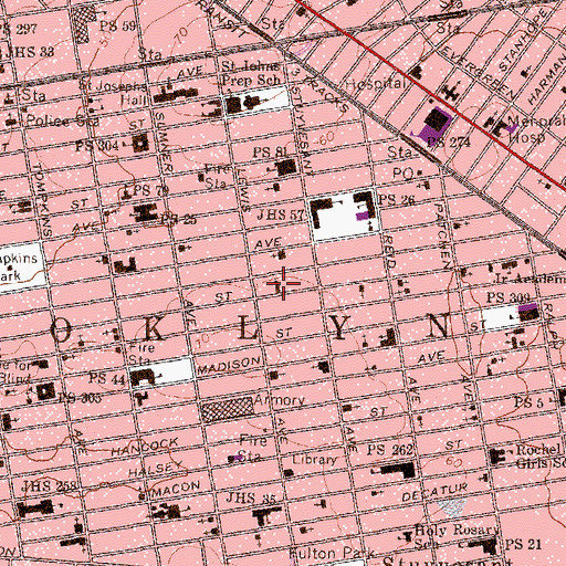 Topographic Map of Refuge Church of God, NY