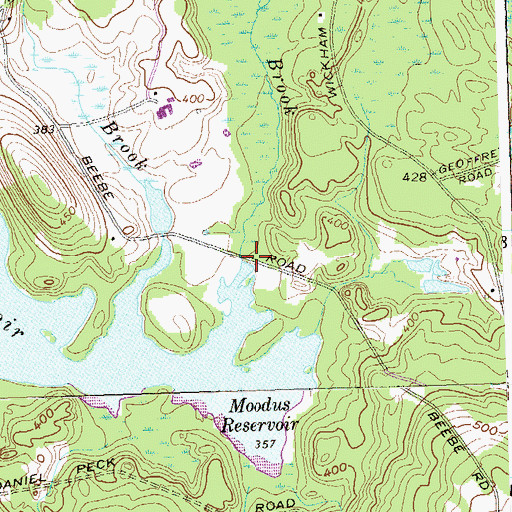 Topographic Map of Pine Brook, CT