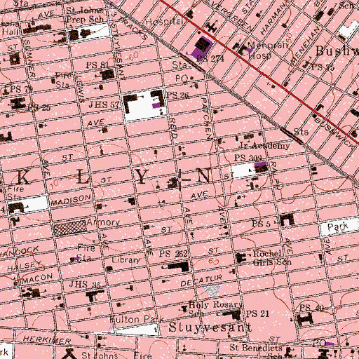 Topographic Map of Janes Methodist Episcopal Church, NY