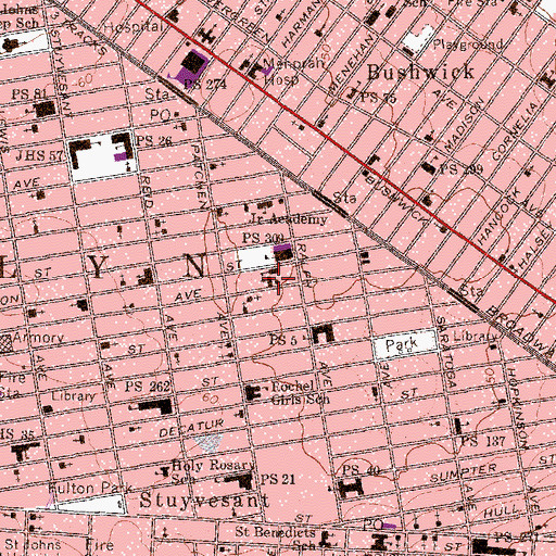 Topographic Map of Our Lady of Good Counsel Roman Catholic Church, NY