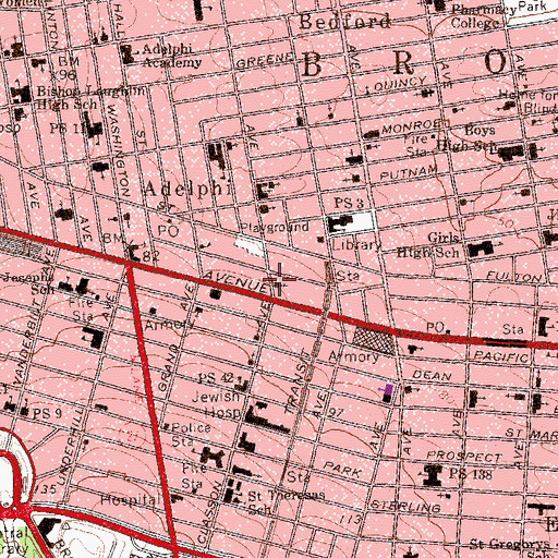 Topographic Map of Church of the Nazarene, NY