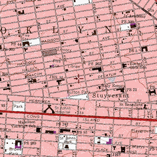 Topographic Map of Saint Philips Episcopal Church, NY