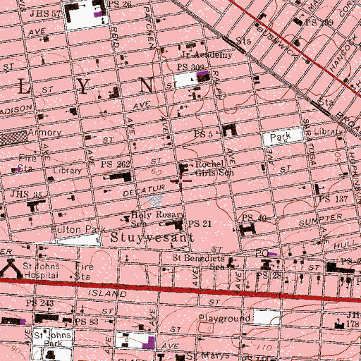 Topographic Map of Nazarene Congregational Church, NY