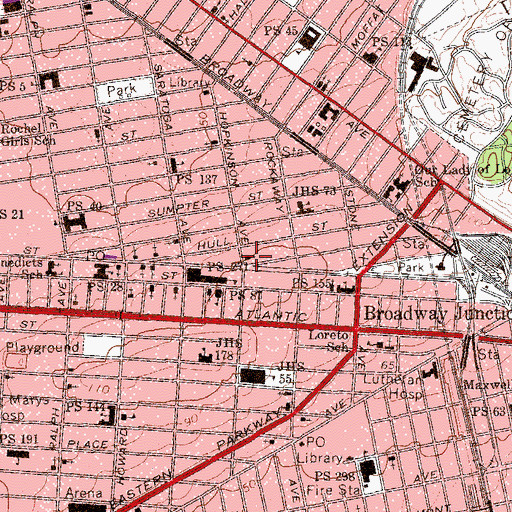 Topographic Map of Greater Mount Sinai Church, NY