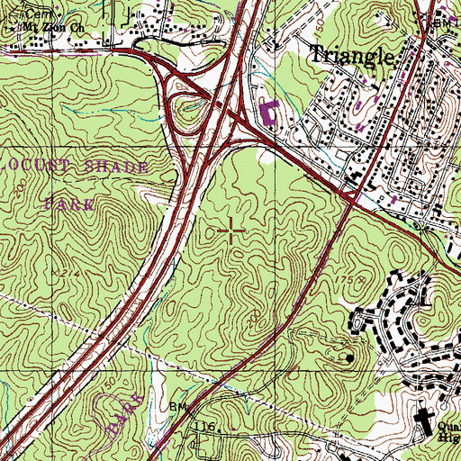 Topographic Map of The National Museum of the Marine Corps, VA