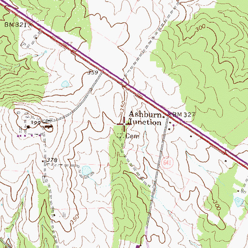 Topographic Map of Saint Davids Episcopal Church, VA