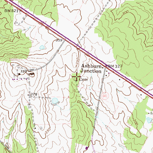 Topographic Map of Belmont Chapel (historical), VA