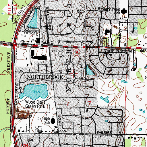 Topographic Map of Sutton Point, IL