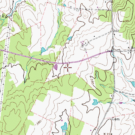 Topographic Map of Brambleton Town Center, VA