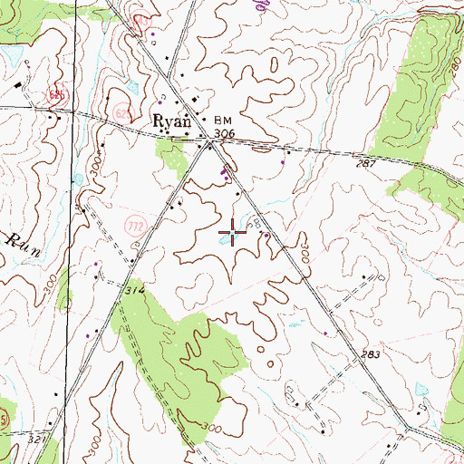 Topographic Map of Ryan Park Center, VA