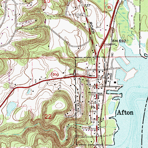 Topographic Map of Memorial Lutheran Cemetery, MN