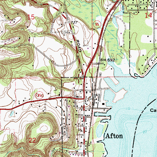 Topographic Map of Saint Paulus Lutheran Cemetery, MN