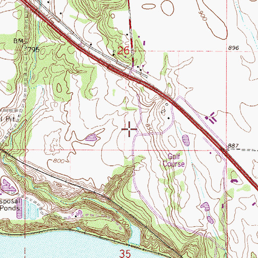Topographic Map of River Oaks Golf Course, MN
