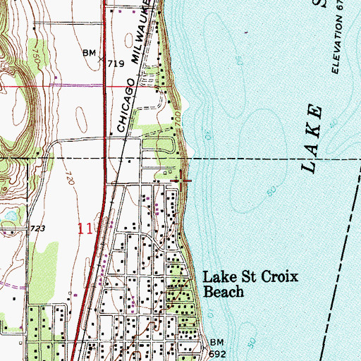 Topographic Map of Saint Francis of Assissi Catholic Church, MN