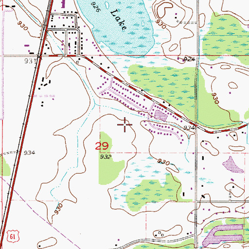 Topographic Map of Hosanna Lutheran Church, MN