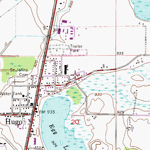 Topographic Map of New Life Lutheran Church, MN