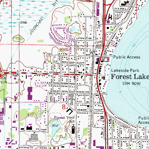 Topographic Map of Christian Church, MN