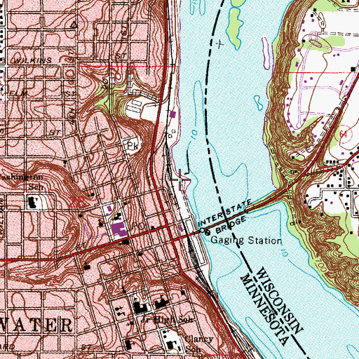 Topographic Map of Lowell Park, MN