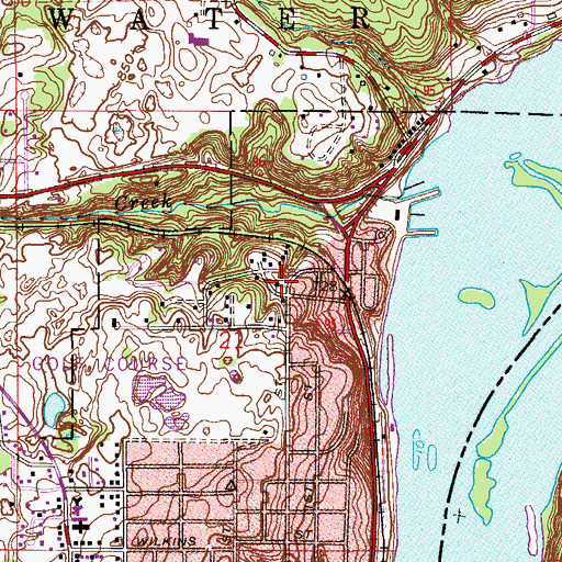 Topographic Map of Schulenburg Park, MN