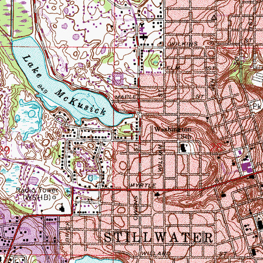 Topographic Map of McKusick Park, MN