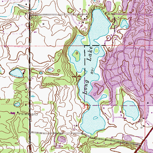Topographic Map of Liberty Newman Island, MN