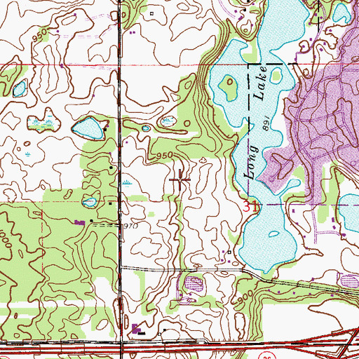 Topographic Map of Legends Park, MN