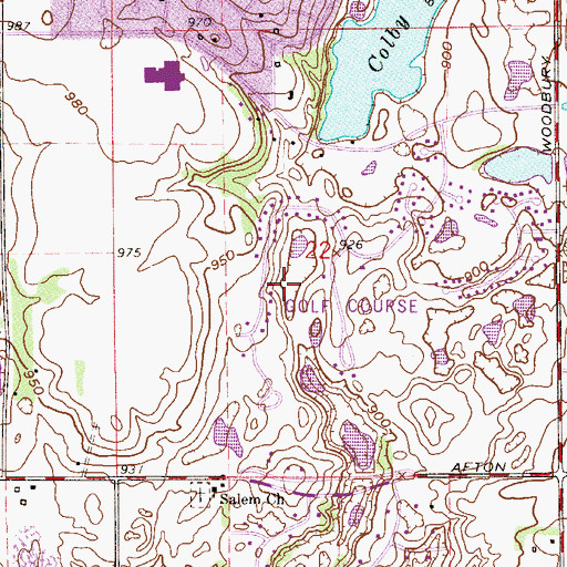 Topographic Map of Prestwick Golf Club at Wedgewood, MN