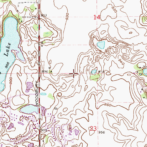 Topographic Map of Eagle Valley Golf Course, MN