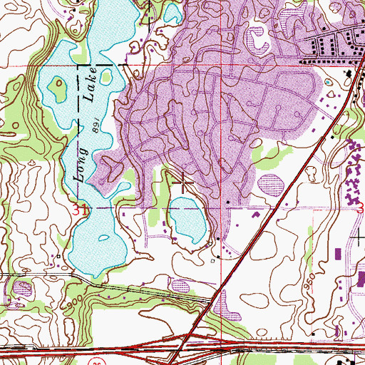 Topographic Map of Nightingale Park, MN