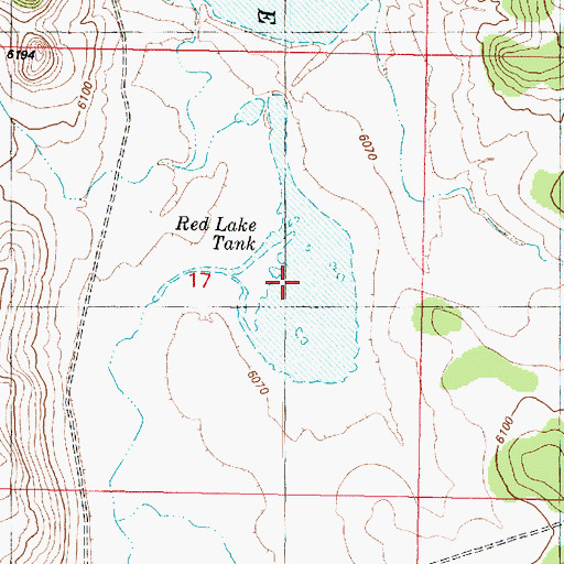 Topographic Map of Red Lake Tank, AZ