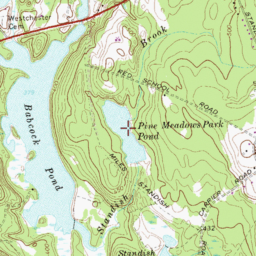 Topographic Map of Pine Meadows Park Pond, CT