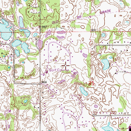 Topographic Map of Indian Hills Golf Club, MN